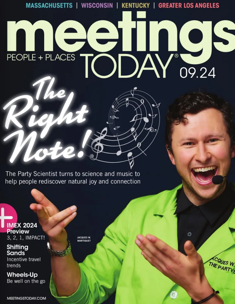Meetings Today magazine cover featuring Jacques W. Martiquet